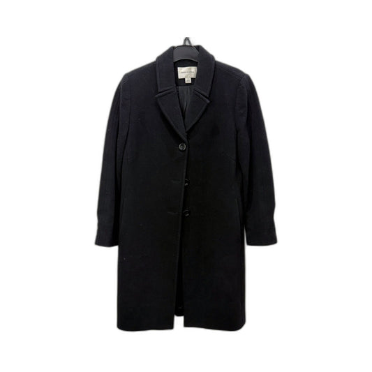 Perri Cutten Womens Wool Blend Overcoat Black Warm Winter Jacket Size S