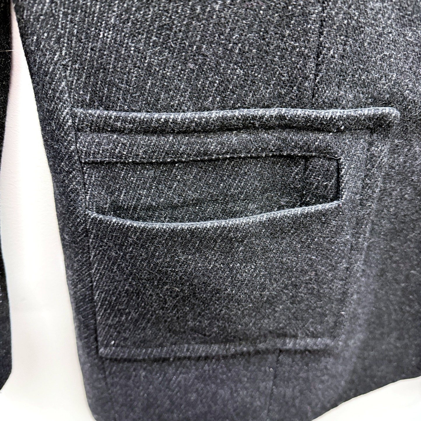 Cue Womens Dark Grey Wool Blend Peacoat - Stylish Outerwear Size 10