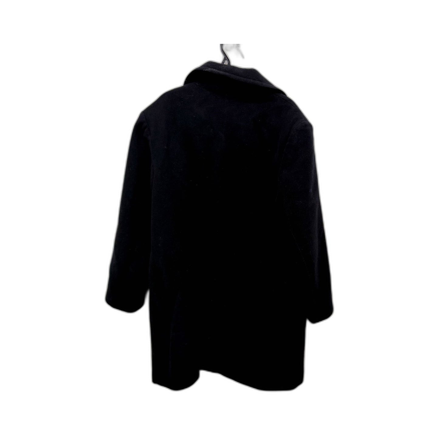 Graff Womens Merino Wool Cashmere Blend Coat in Black, Size 12