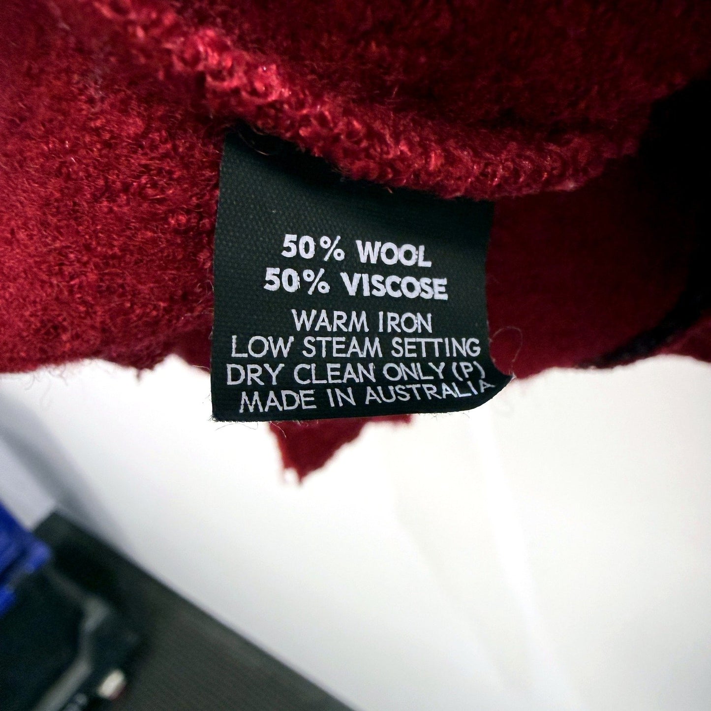 Sketa Womens Deep Red Wool Blend Buttoned Jacket Size 10