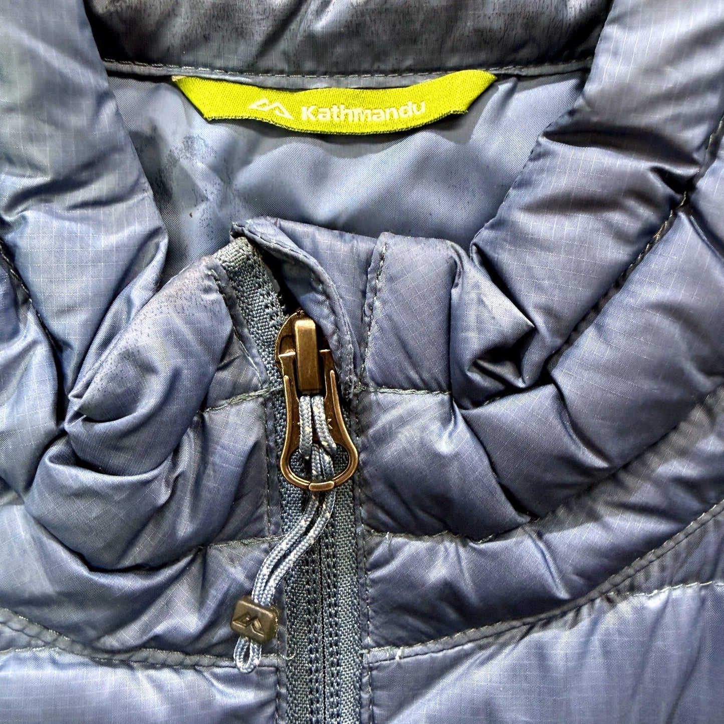 Kathmandu Womens Heli Down Vest Navy Blue Quilted Insulated Outdoor Size 14