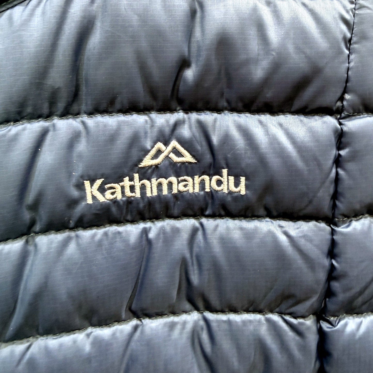 Kathmandu Womens Heli Down Vest Navy Blue Quilted Insulated Outdoor Size 14