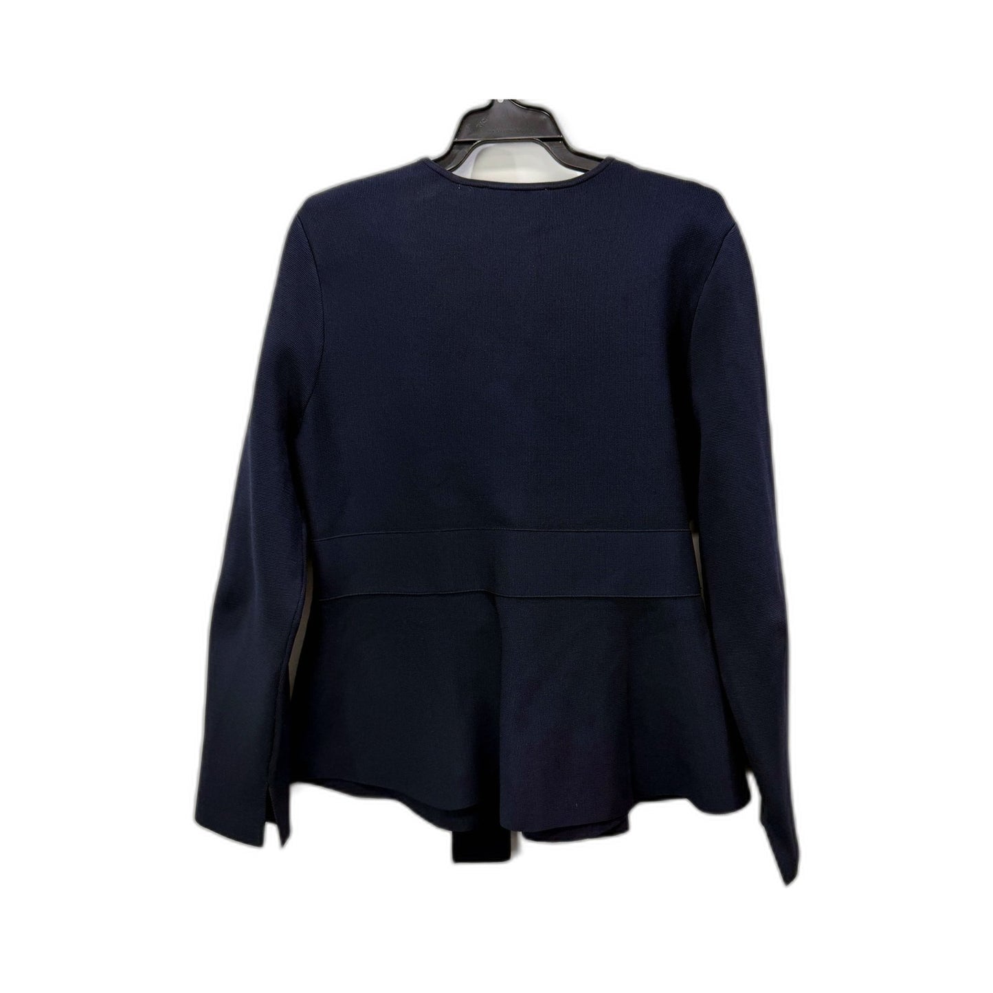 Country Road Womens Navy Peplum Tie Jacket - Stylish Outerwear Size L