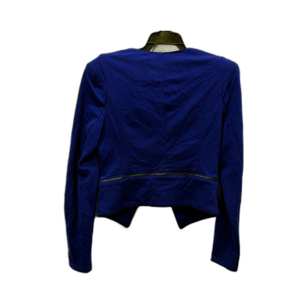 Portmans Womens Zipper Cropped Cobalt Blue Moto Jacket Size S NEW
