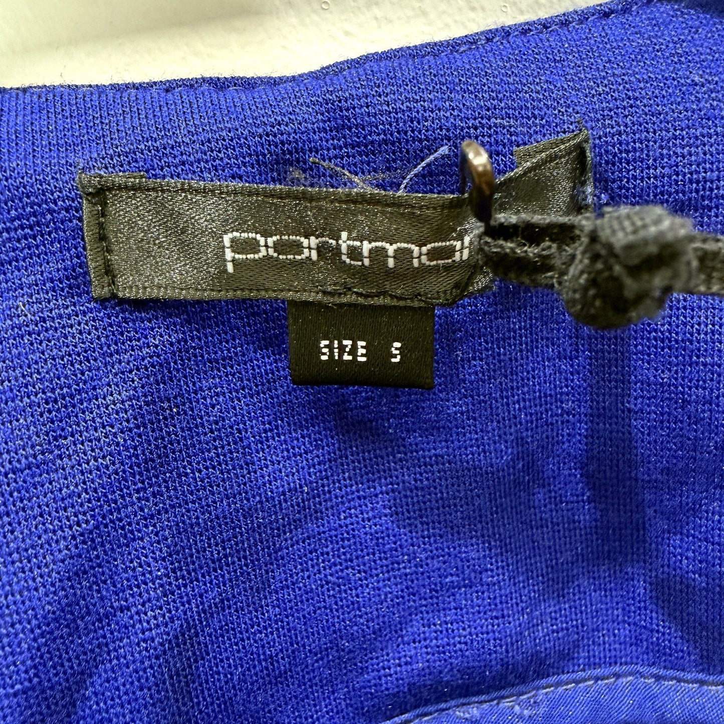 Portmans Womens Zipper Cropped Cobalt Blue Moto Jacket Size S NEW