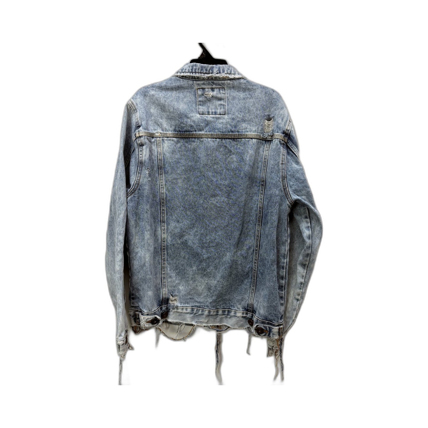 Zara Mens Distressed Blue Denim Jacket - Vintage 1975 Style Goods Size M
