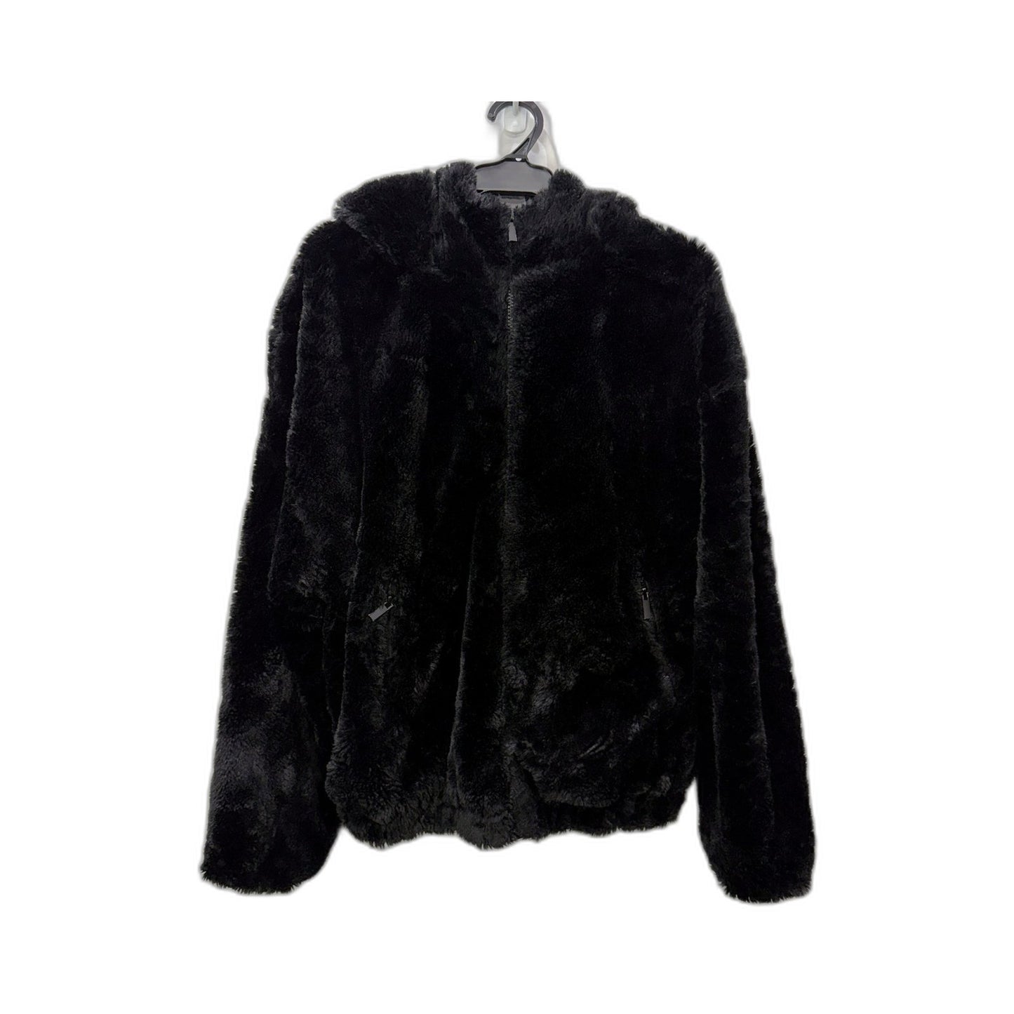 Primark Womens Faux Fur Jacket - Warm & Cozy Black Coat in XL Size