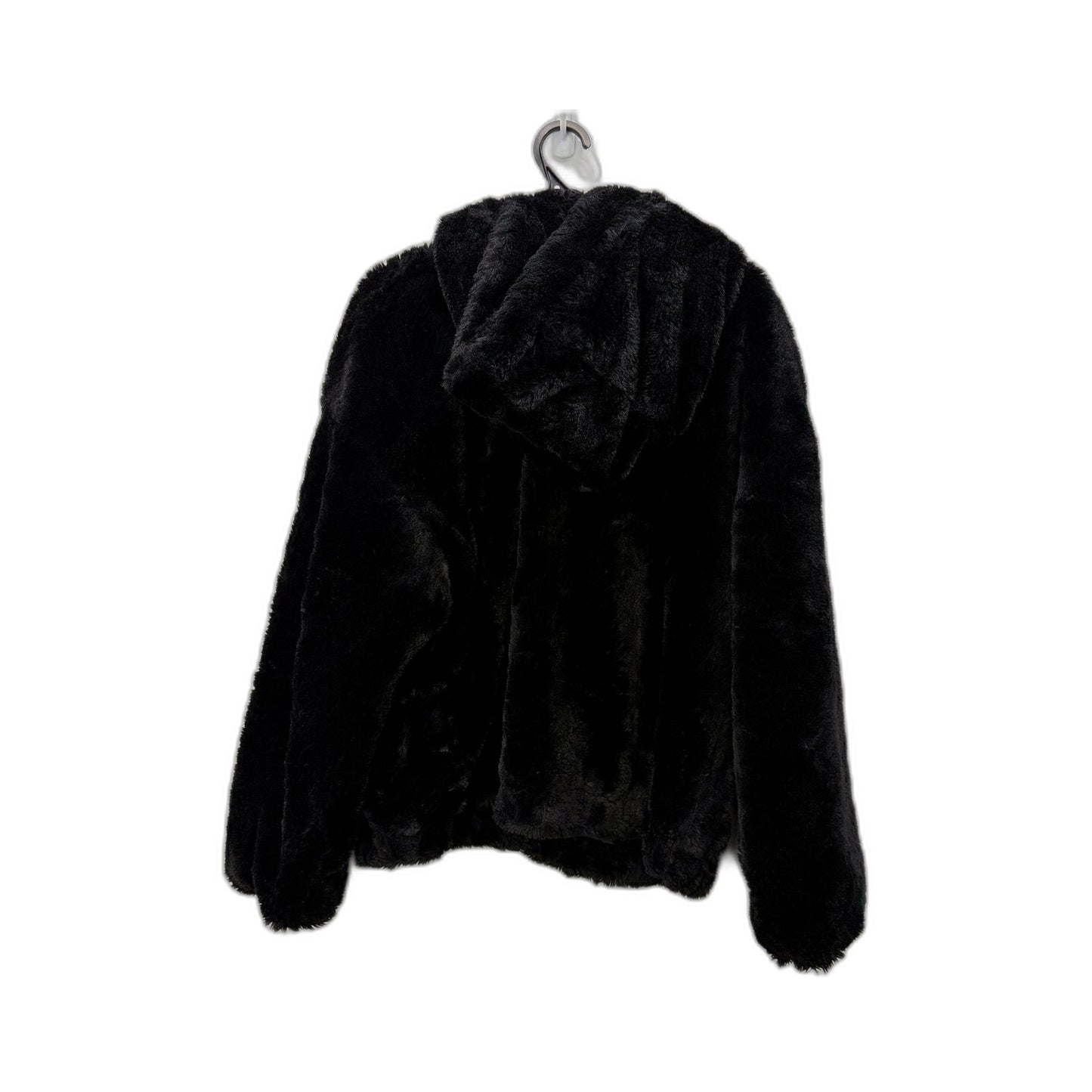 Primark Womens Faux Fur Jacket - Warm & Cozy Black Coat in XL Size