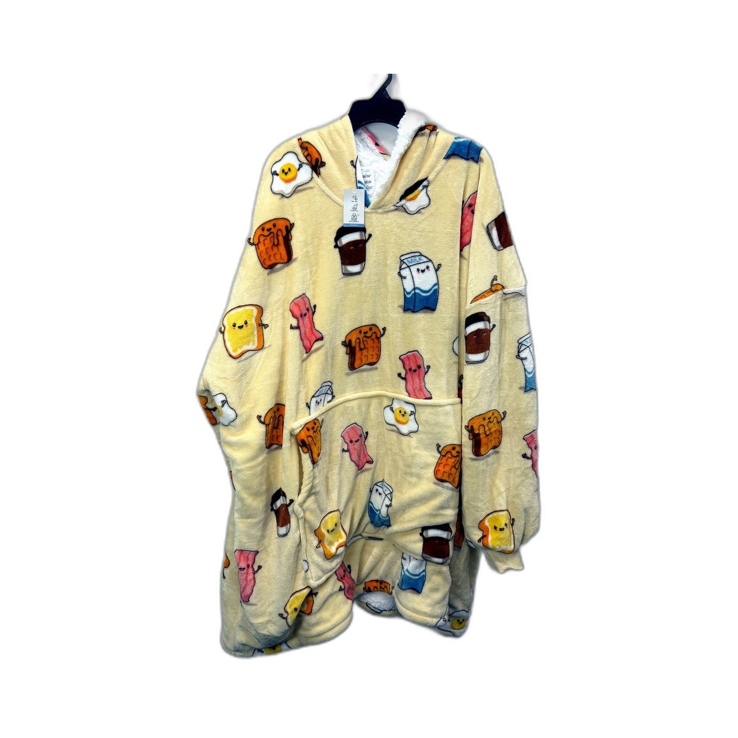 The Oodie Unisex Oversized Pullover Hoodie Cozy Fleece Cartoon Food One NEW