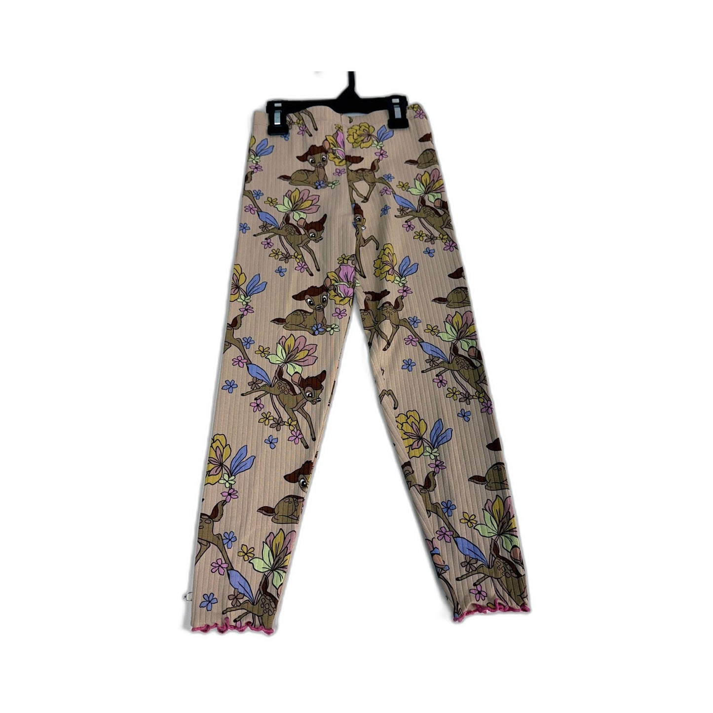 Disney Girls Floral Print Cotton Leggings Pants Bundle in Sizes 4 NEW