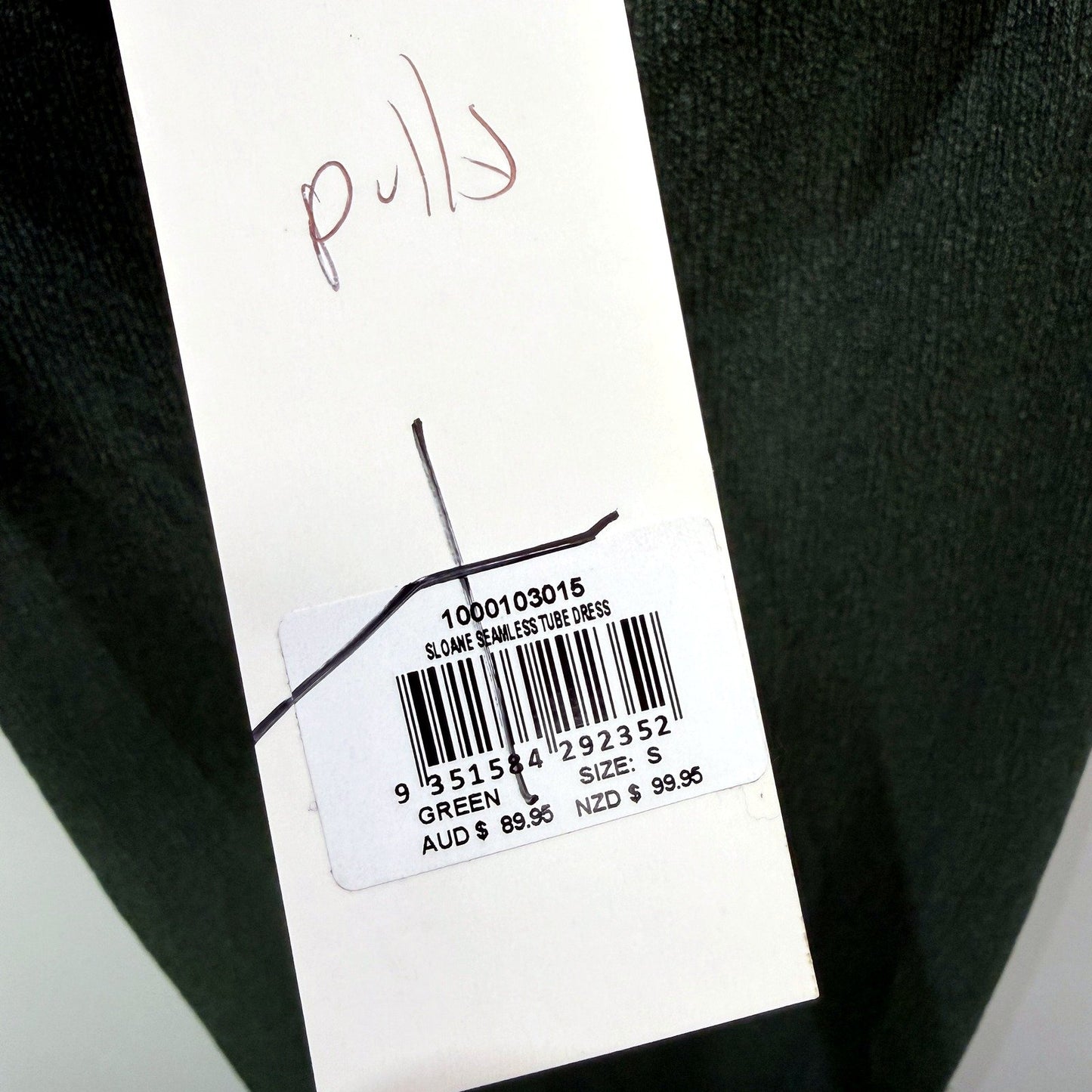 Alice in the eve Womens Seamless Tube Dress Green, Size S NEW