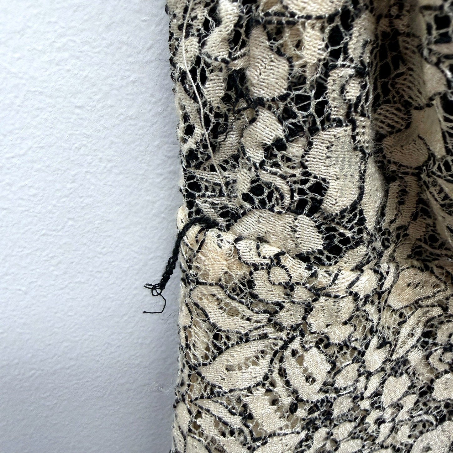 Limited Editions Womens Tiered Lace Dress in Black and Beige, Size 12