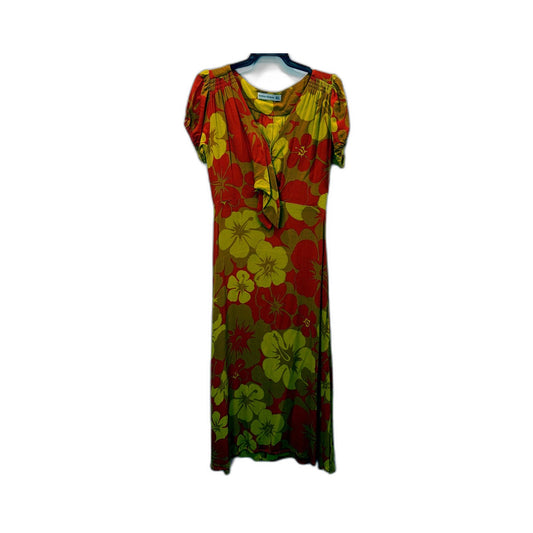 Faithfull the Brand Womens Floral Puff Sleeve Rayon Dress Multi Color Size 6