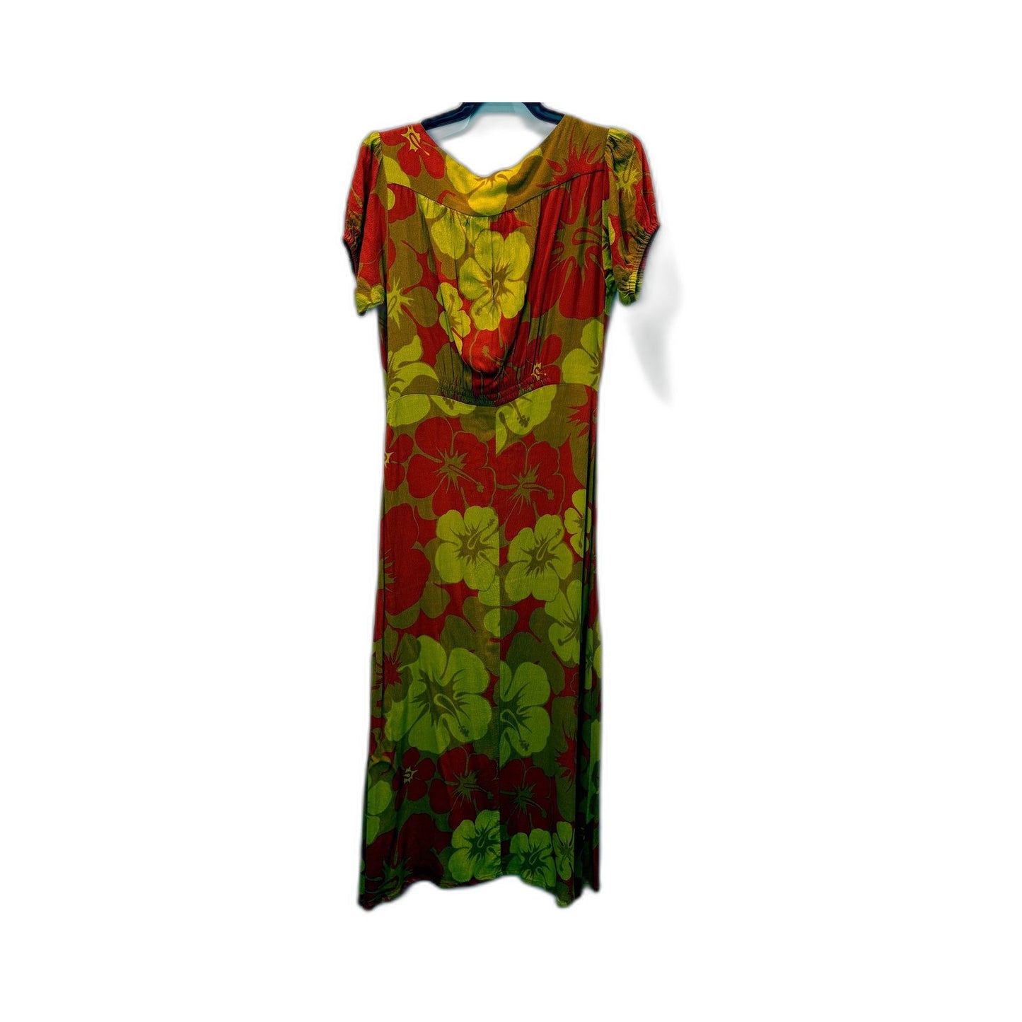 Faithfull the Brand Womens Floral Puff Sleeve Rayon Dress Multi Color Size 6
