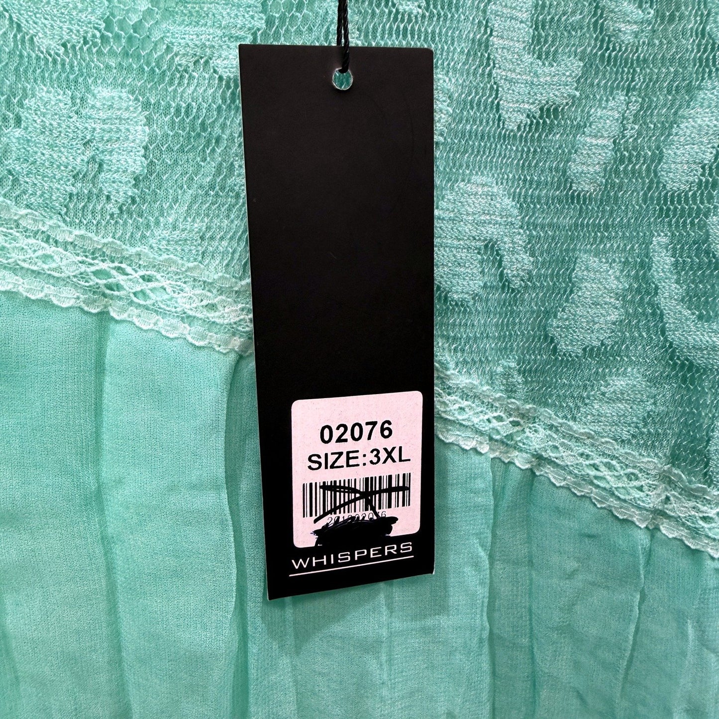 Whispers Womens Sleeveless Ruffle Tank Top Green Casual Blouse Size XXL NEW