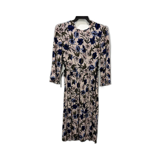 Topshop Womens Floral Print Dress Side Tie Zipper Closure Multi Color Size 8