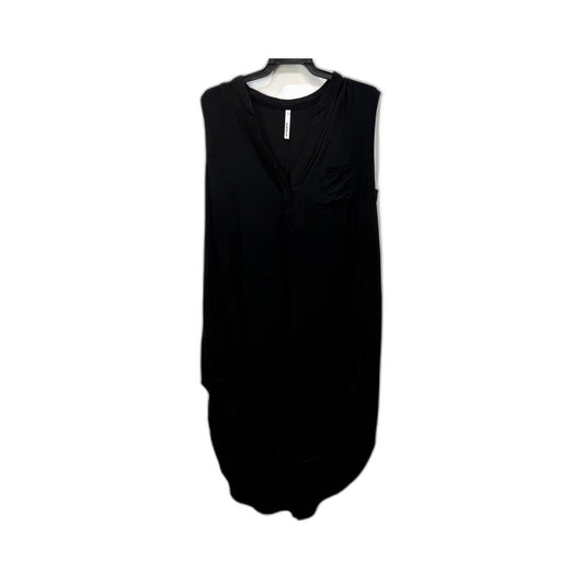 Indikah Womens Sleeveless A-Symetrical Black Dress, Size 14