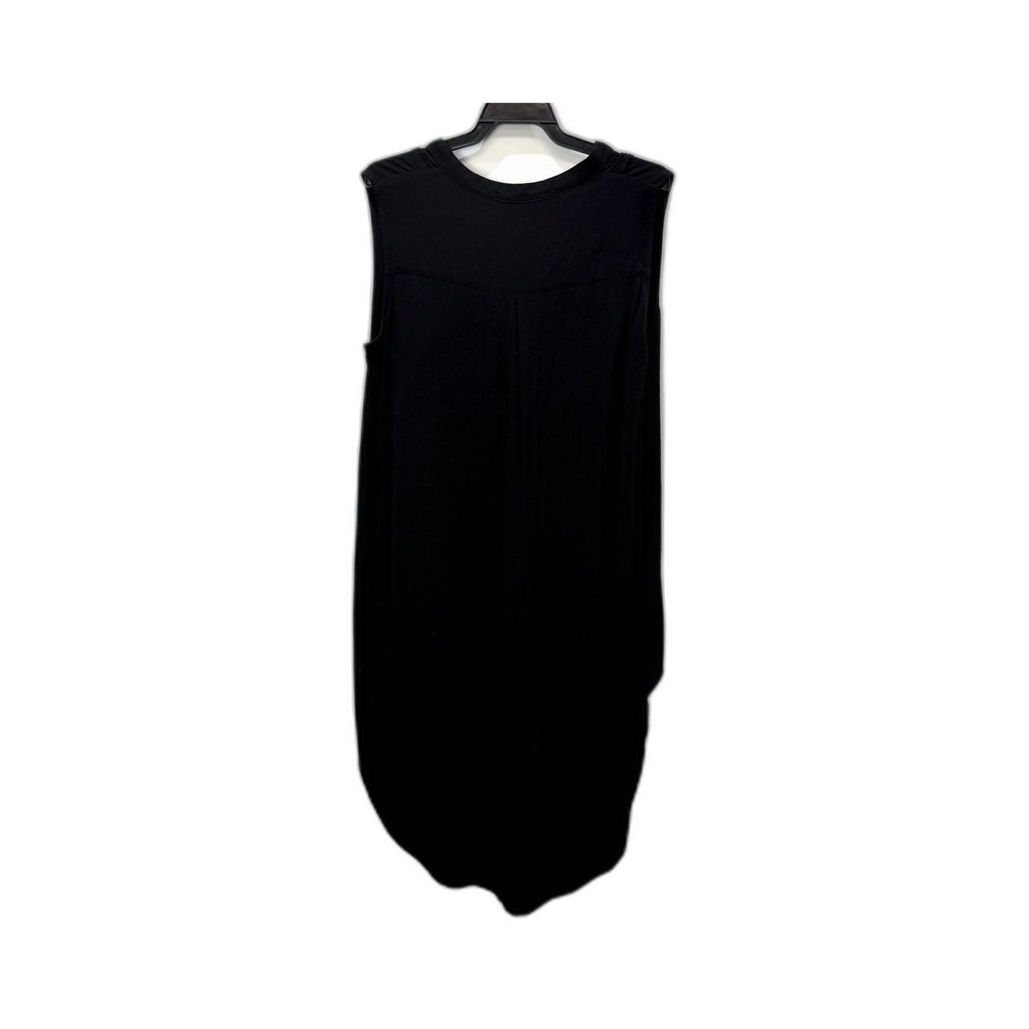 Indikah Womens Sleeveless A-Symetrical Black Dress, Size 14