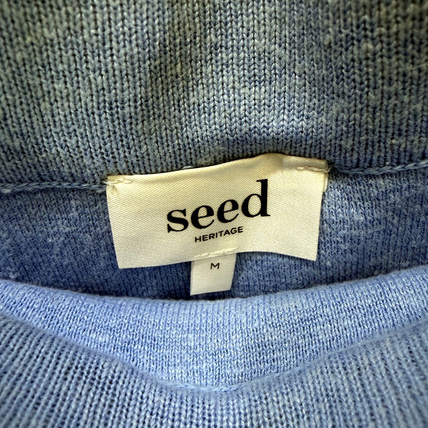 Seed Heritage Womens Blue Linen Viscose Pencil Midi Skirt, Size M
