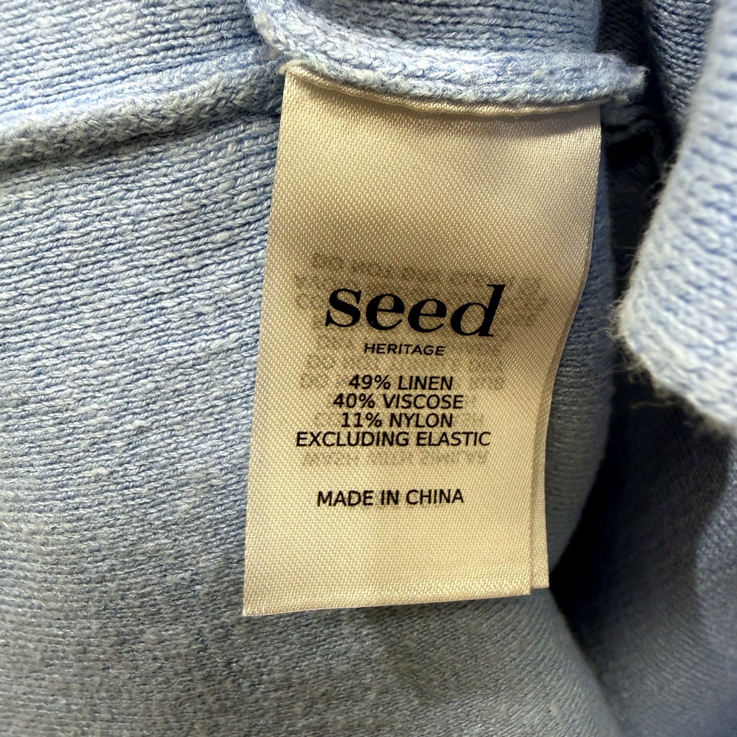 Seed Heritage Womens Blue Linen Viscose Pencil Midi Skirt, Size M