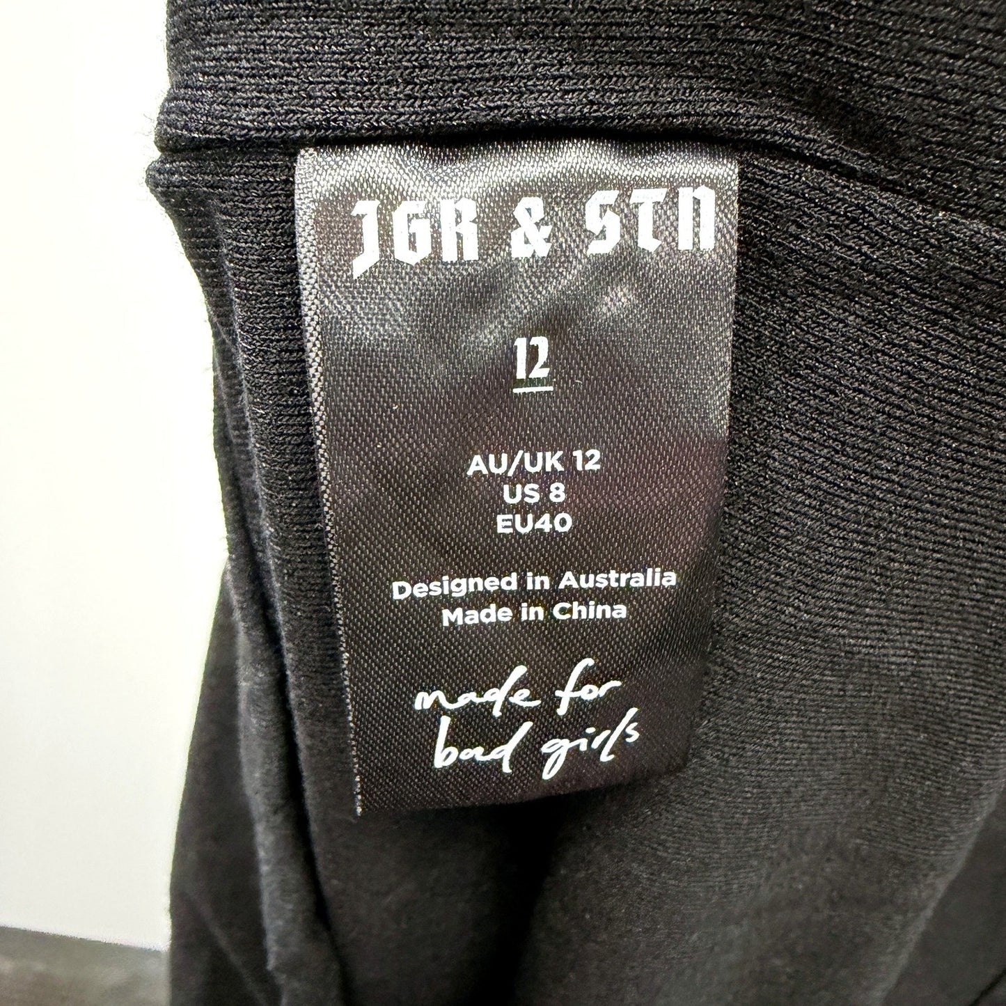 JGR & STN Womens Bare Shoulder Midi Dress in Black, Sleeveless Size 12 NEW