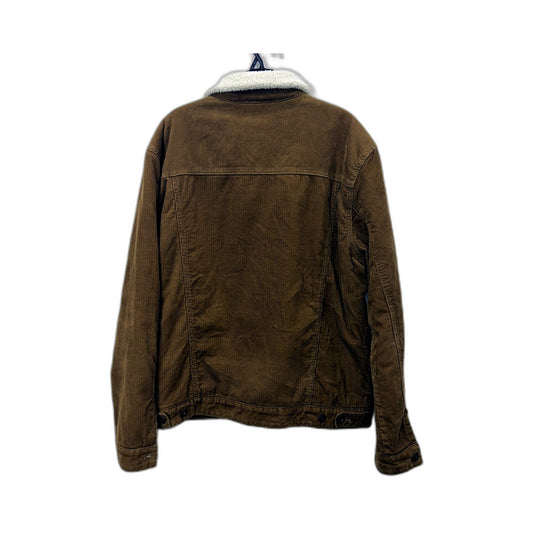 Connor Mens Brown Corduroy Sherpa Lined Jacket Size L