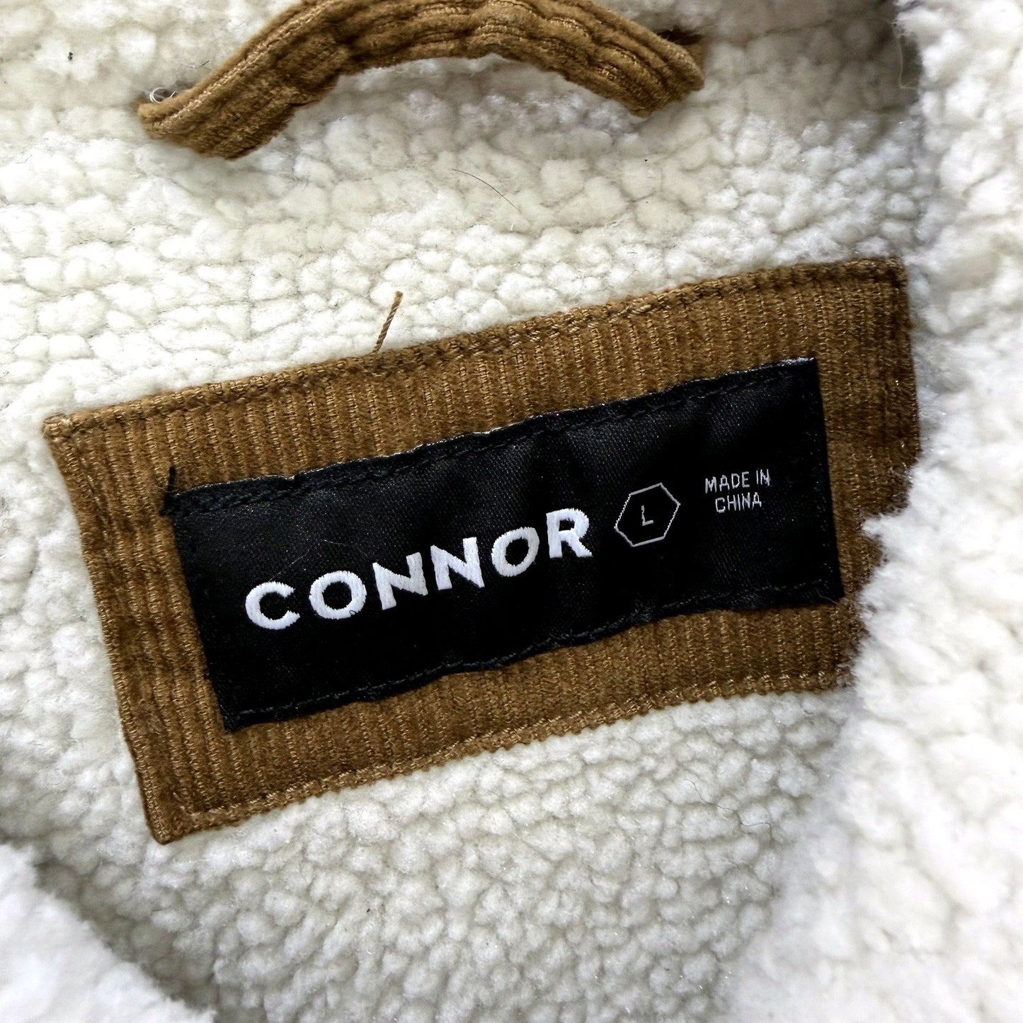 Connor Mens Brown Corduroy Sherpa Lined Jacket Size L
