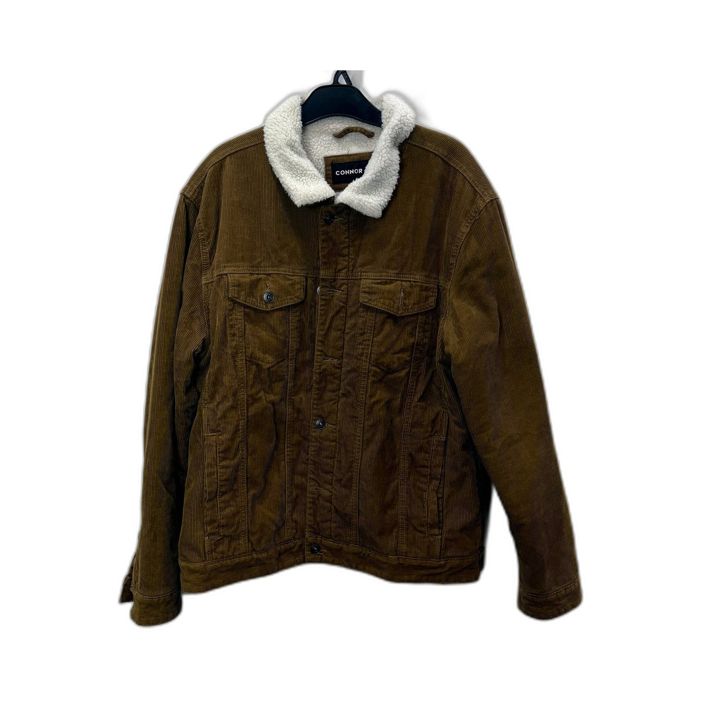 Connor Mens Brown Corduroy Sherpa Lined Jacket Size L