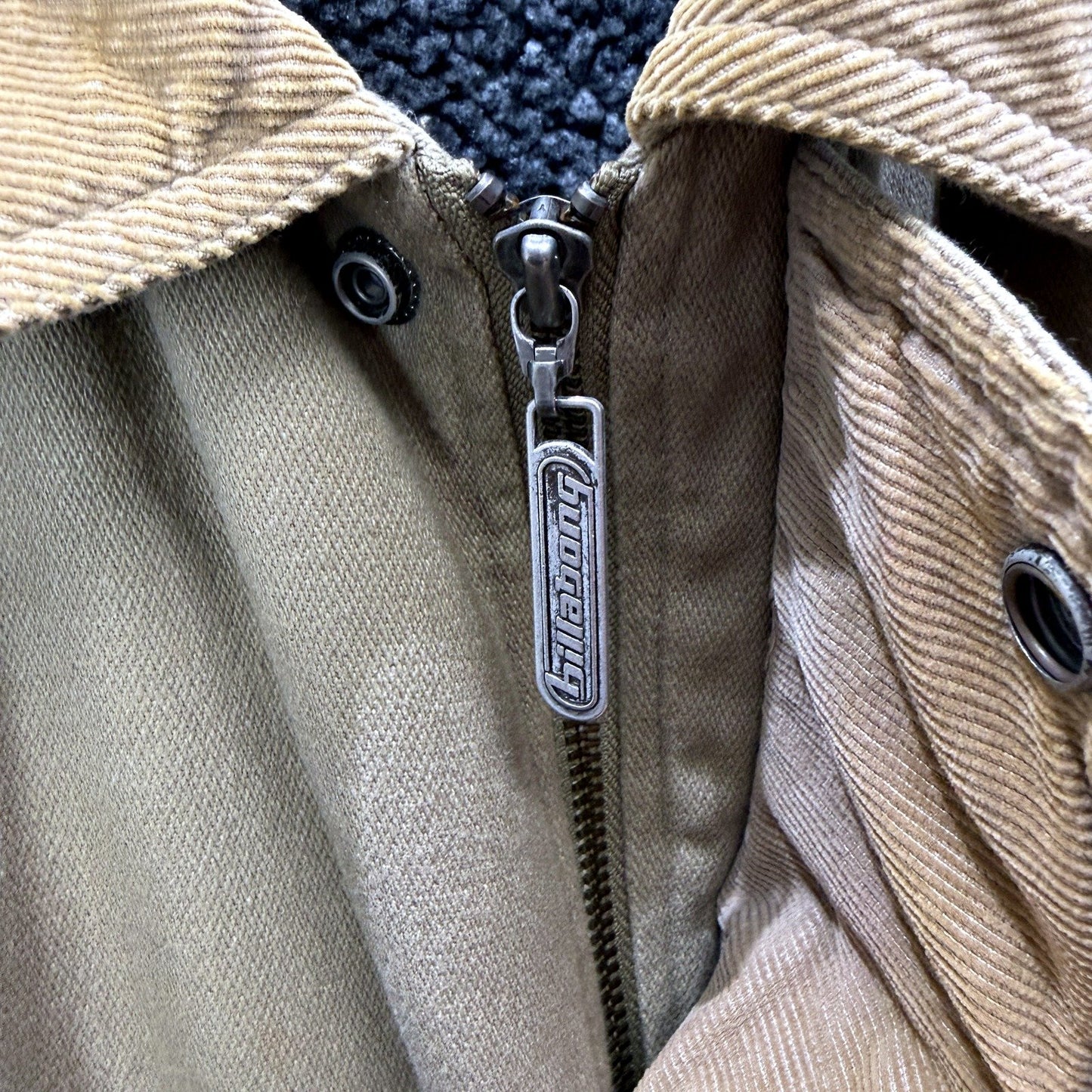 Billabong Mens Corduroy Canvas Jacket for Casual Outdoor Work in Tan, Size XL