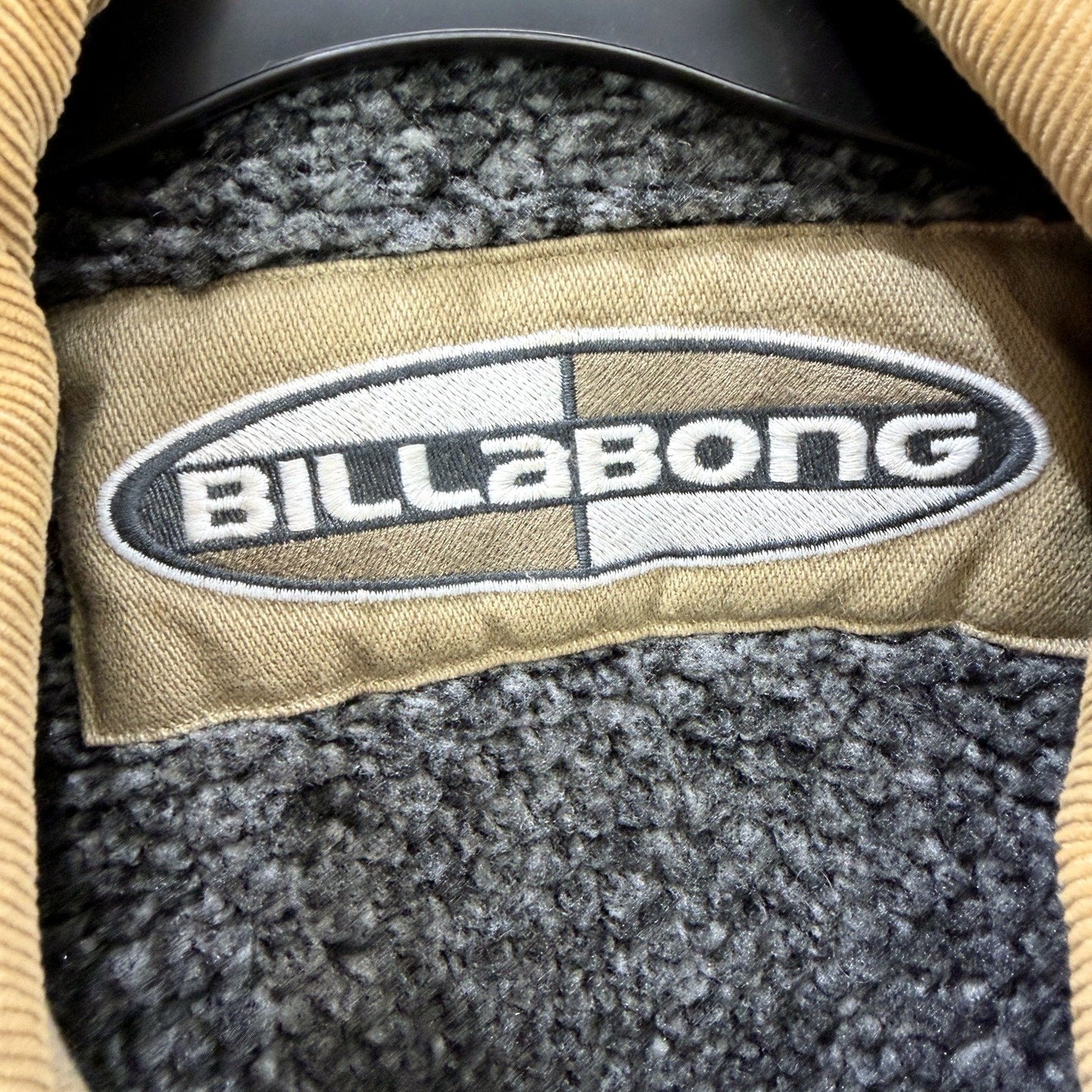 Billabong Mens Corduroy Canvas Jacket for Casual Outdoor Work in Tan, Size XL