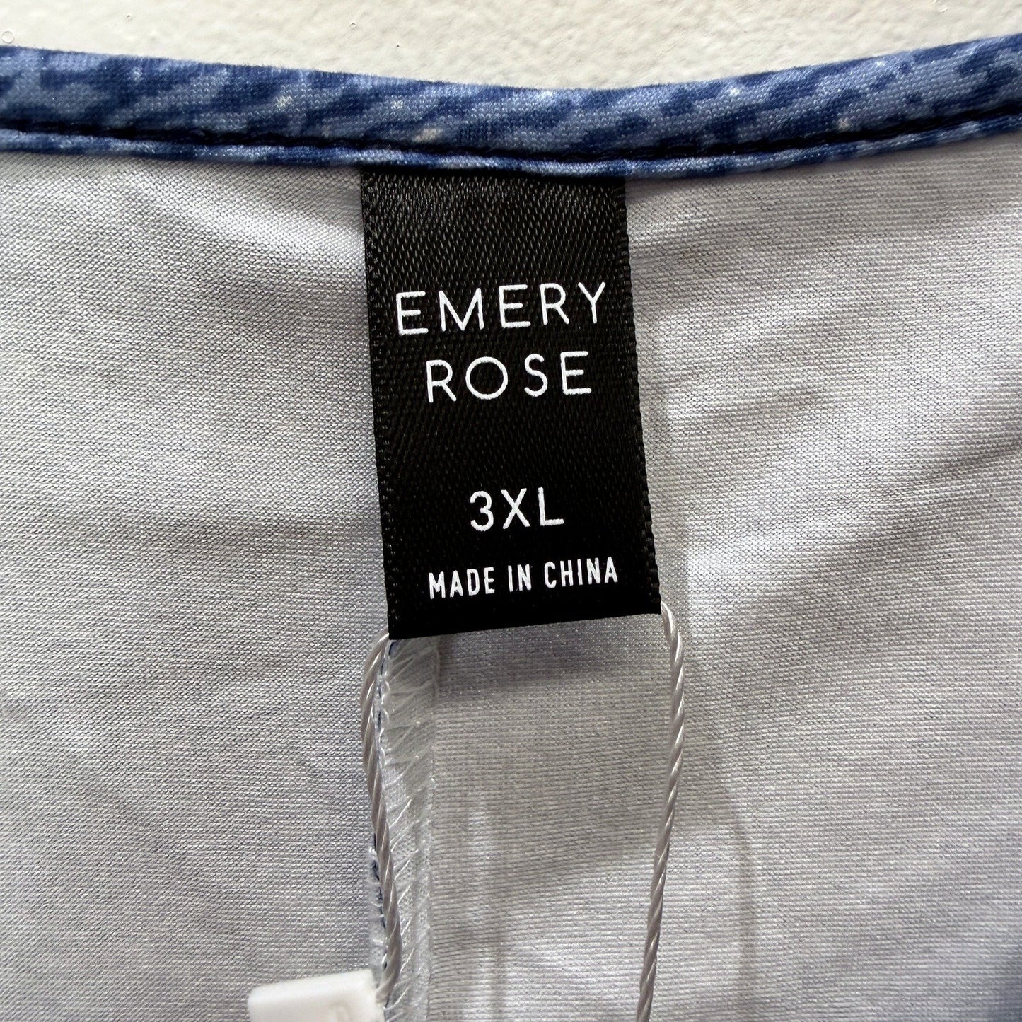 Emery Rose Womens Patchwork Faux Denim Dress Short Sleeve Plus Size 3XL NEW