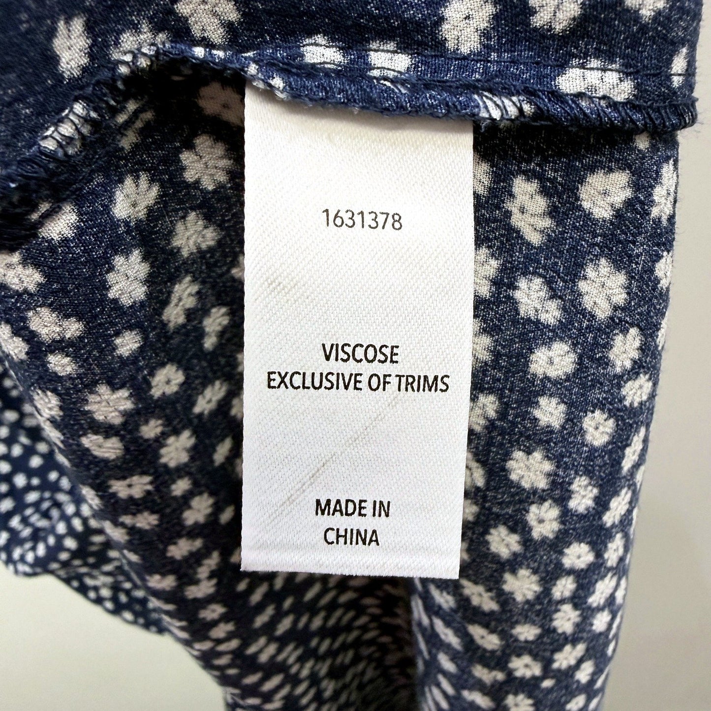 & Me Womens Floral Print Navy Blue and White Dress by - Size 16