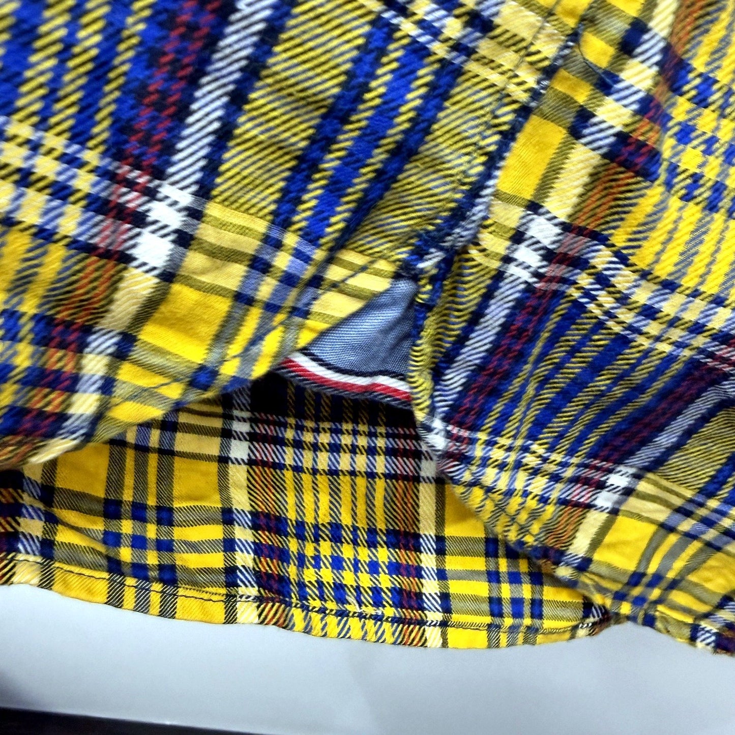 Tommy Hilfiger Mens Plaid Button-Down Shirt Cotton Casual Multicolor Size XXL