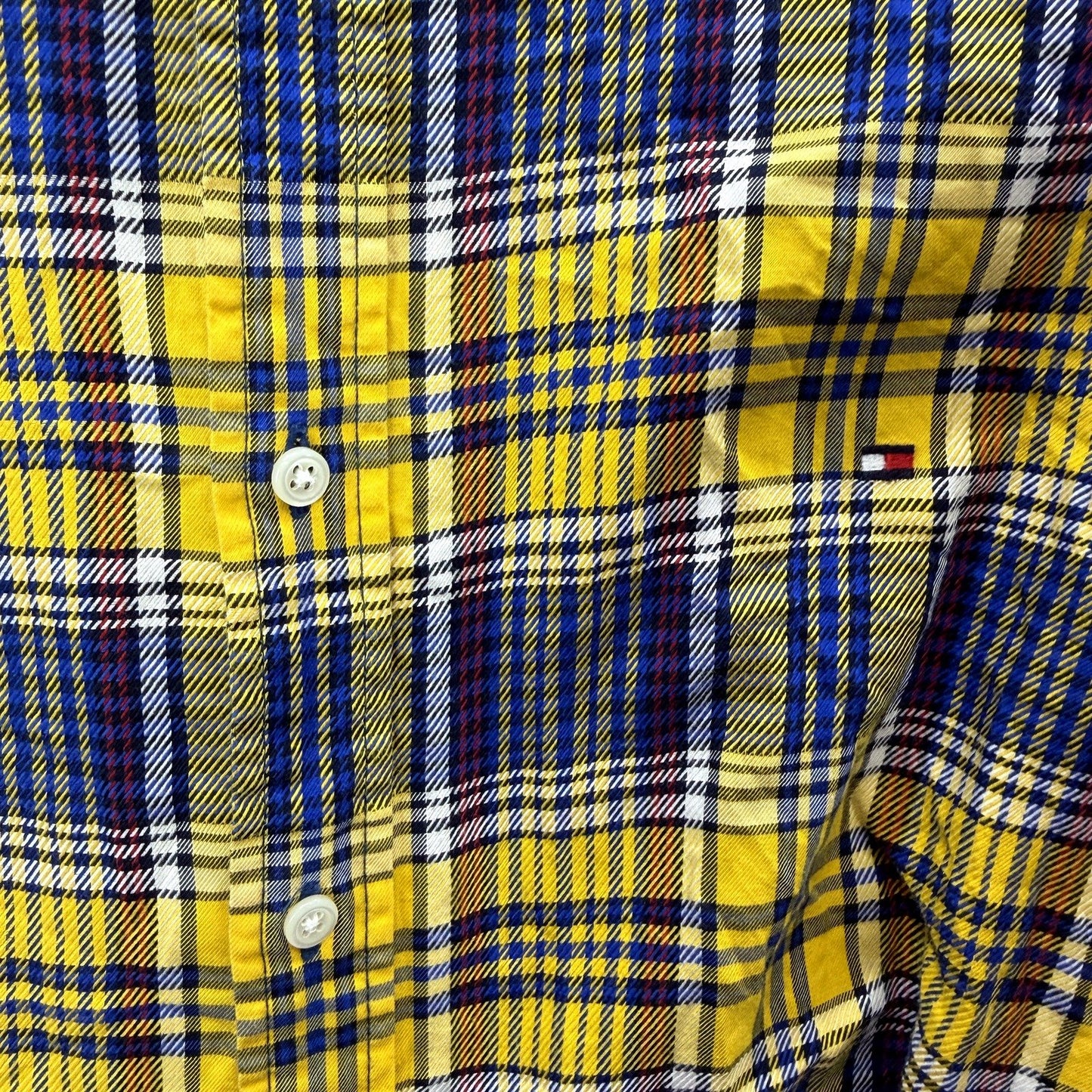 Tommy Hilfiger Mens Plaid Button-Down Shirt Cotton Casual Multicolor Size XXL