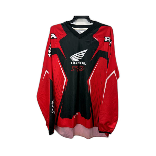 Fox Mens 360 Divizion Motocross Jersey in Black and Red, Size XL