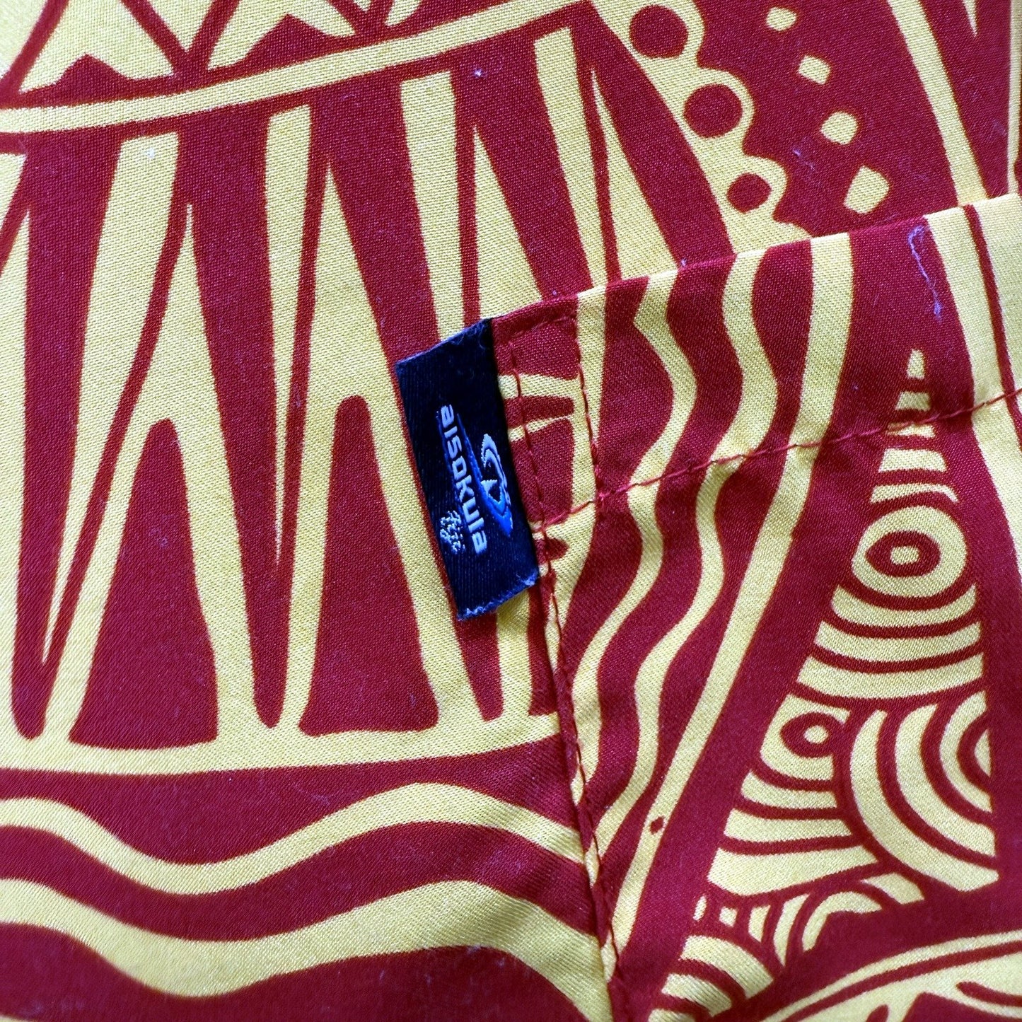 Aisokula Mens Oversized Tribal Print Button-Down Shirt Multi Color Size 4XL