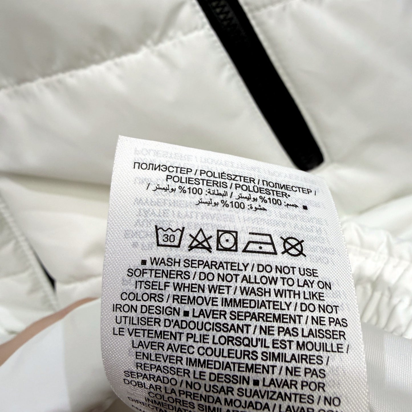 Nike Womens Long Puffer Jacket Lightweight Winter Coat White/Black Sz XS NEW