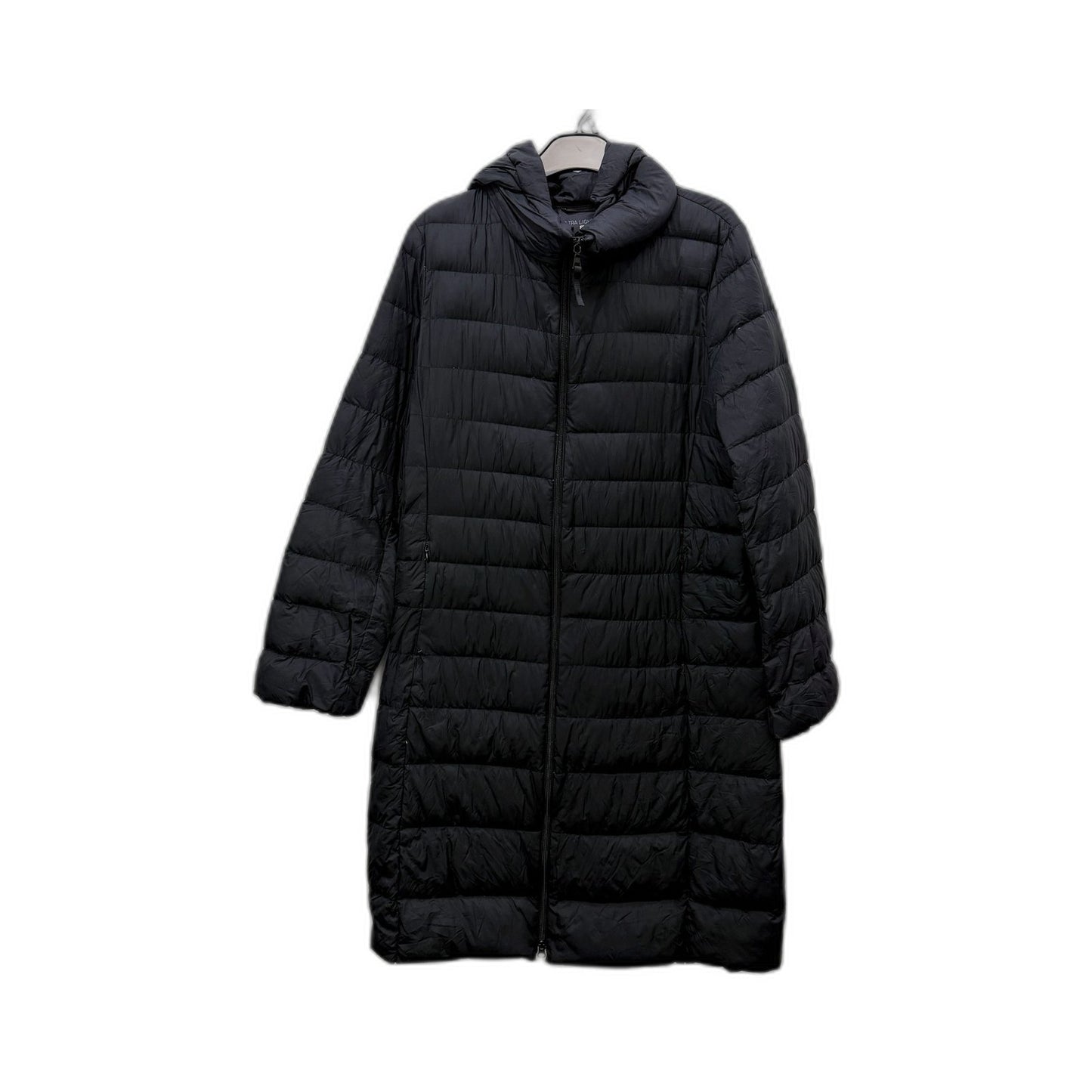 UNIQLO Womens Ultra Light Down Puffer Coat Black Lightweight Water Sz M