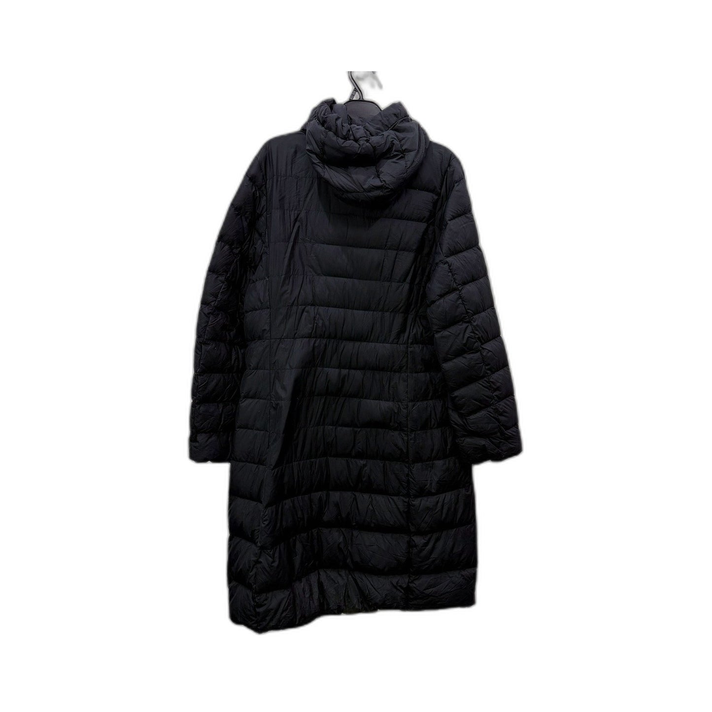 UNIQLO Womens Ultra Light Down Puffer Coat Black Lightweight Water Sz M