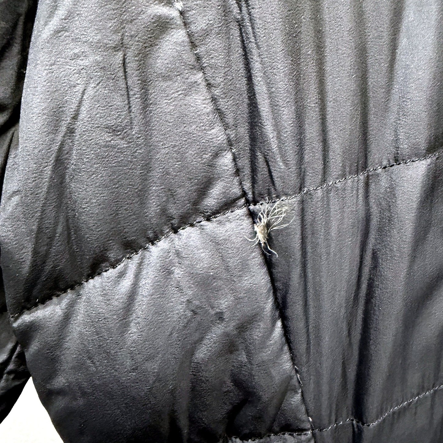 UNIQLO Womens Ultra Light Down Puffer Coat Black Lightweight Water Sz M