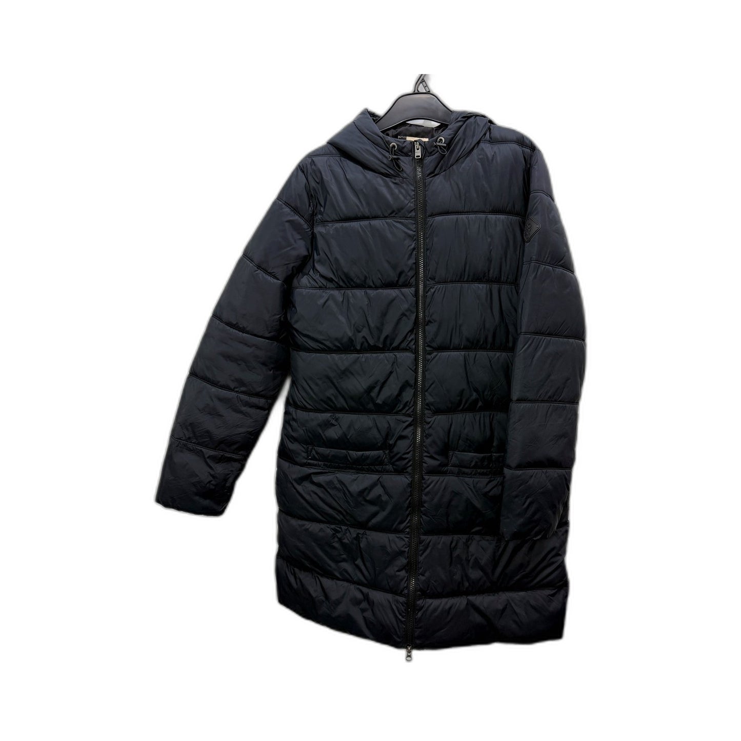Roxy Womens Warm Hooded Ocean Ways Puffer Jacket in Navy Size 10