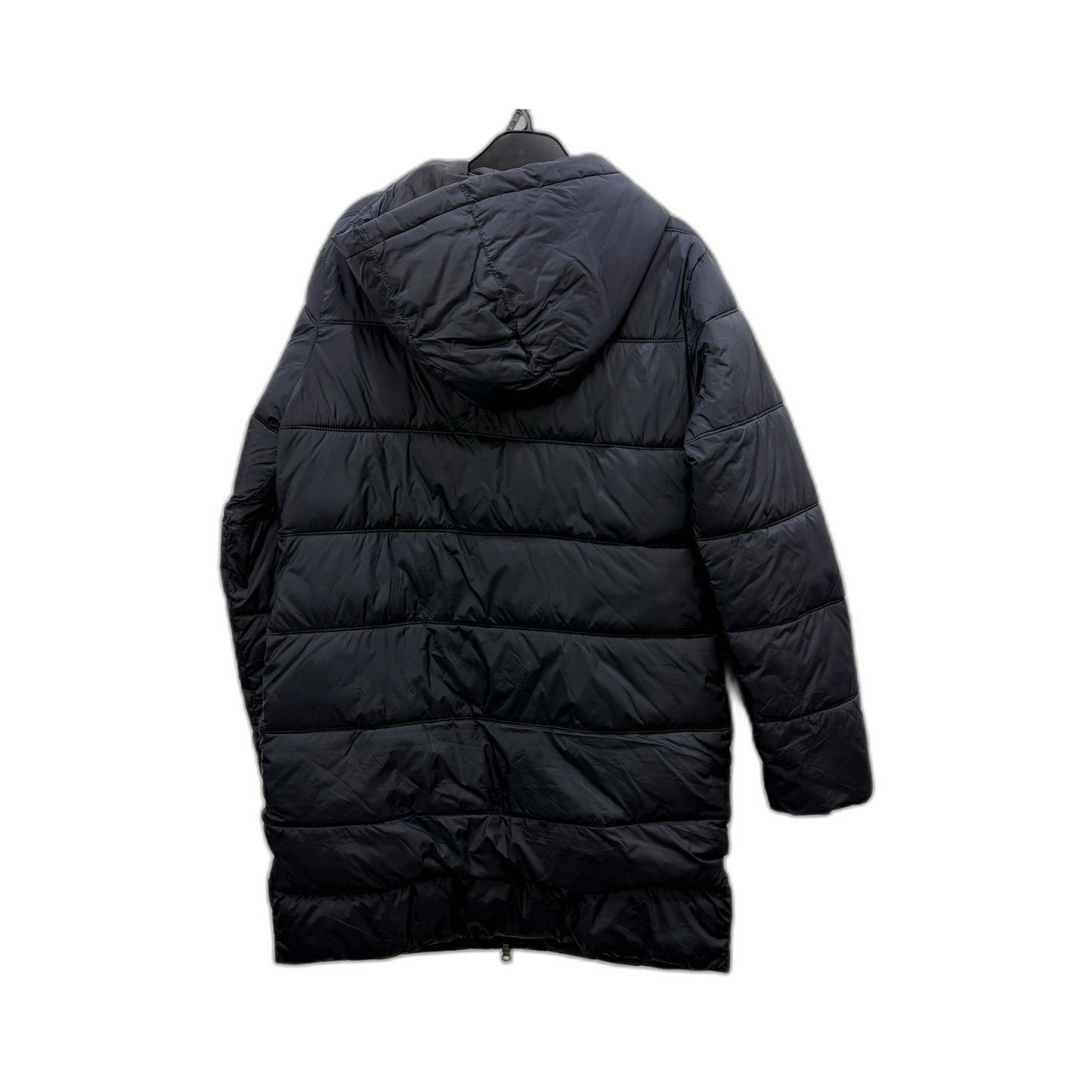 Roxy Womens Warm Hooded Ocean Ways Puffer Jacket in Navy Size 10