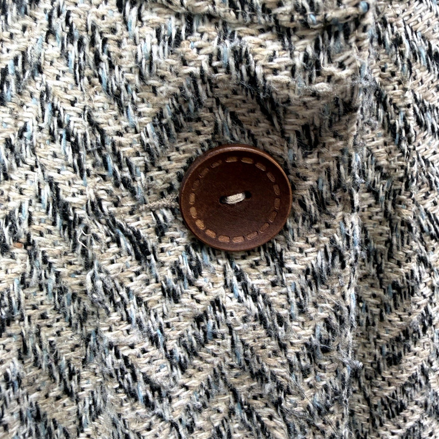 Rusty Womens Button-Up Knit Jacket Multi Color// Tweed Cotton Blend Size 14