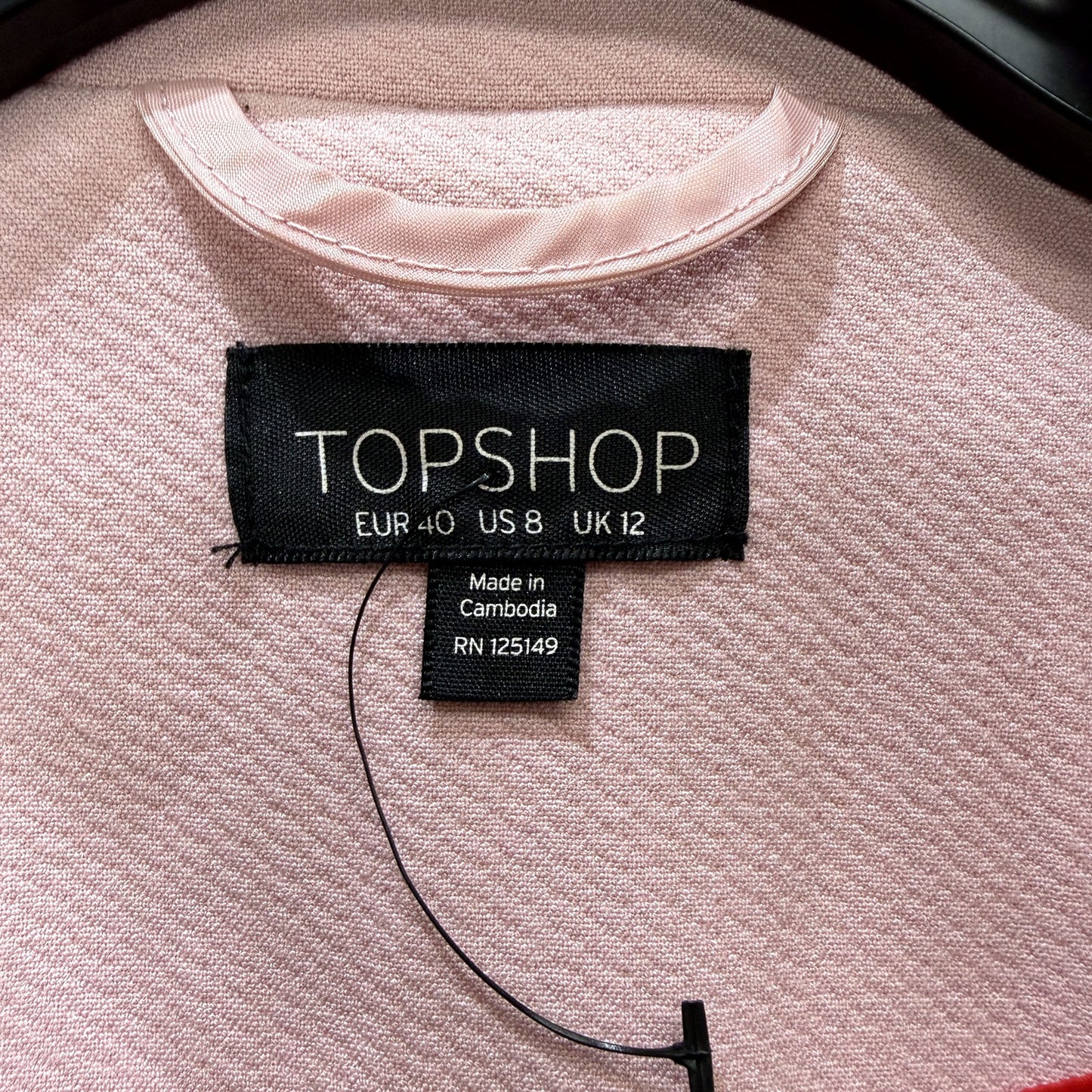Topshop Womens Lightweight Casual Outerwear Coat in Pink Size 12 NEW