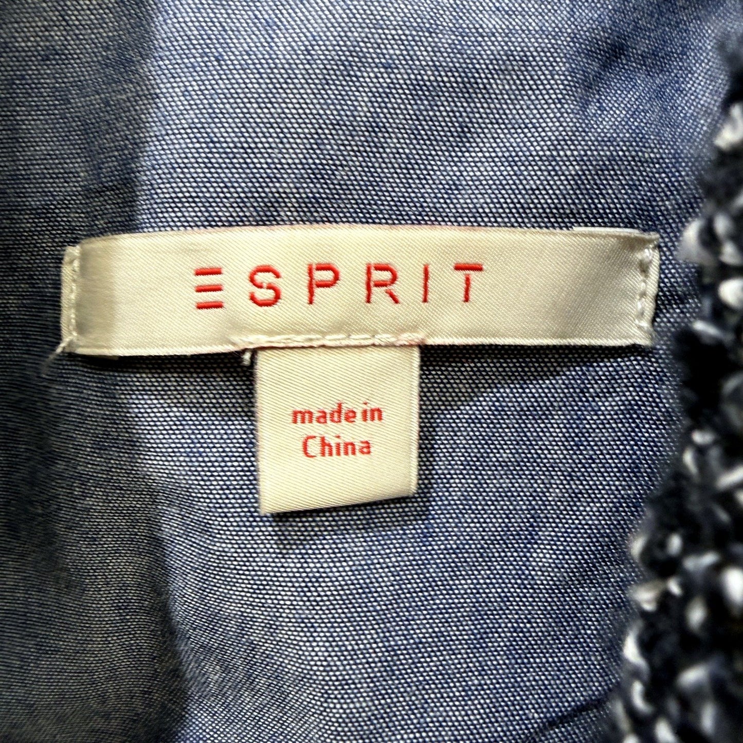 Espirit Womens Textured Knit Overcoat Multi Color Black Navy White Size 12