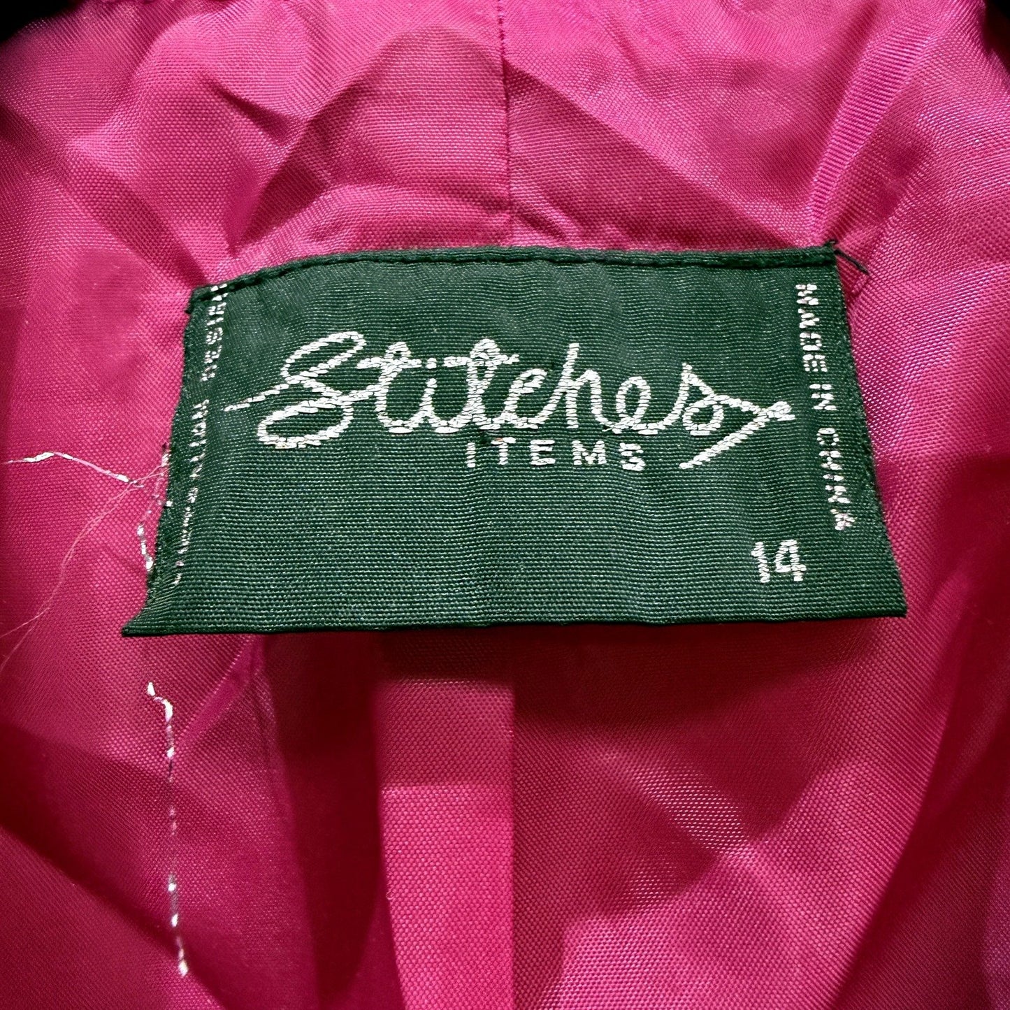Stitches Womens Magenta Wool Blend Blazer - Size 14