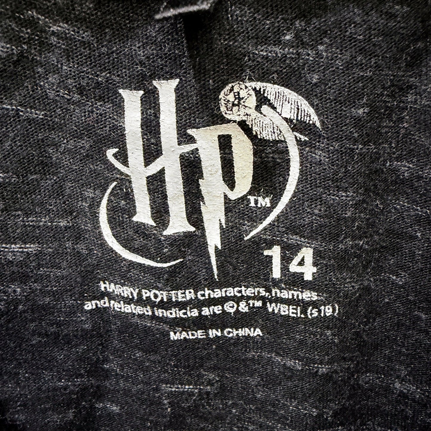 Harry Potter T-Shirt Womens Dark Grey Size 14