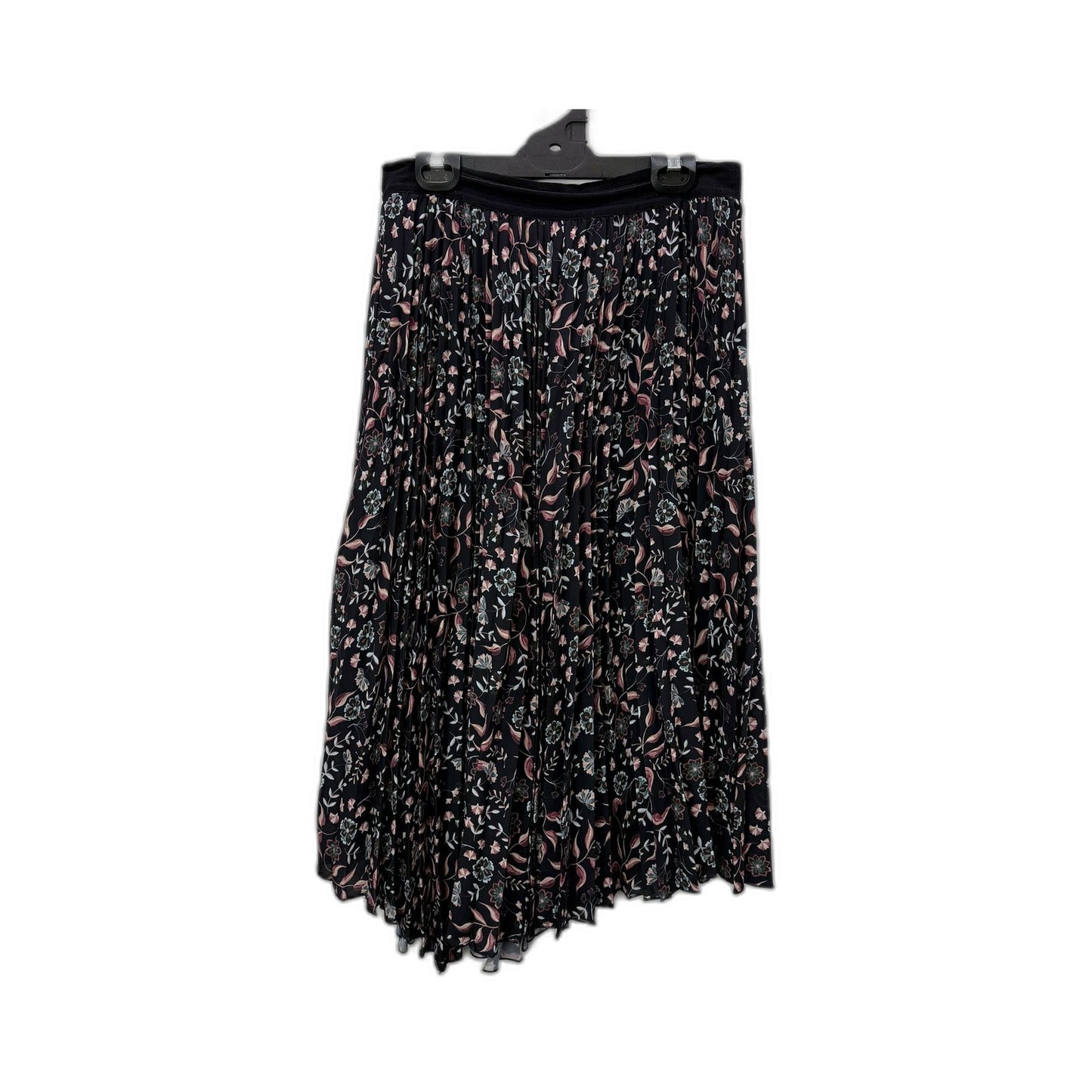 Portmans Womens Pleated Floral Midi Skirt in Multi Color & - Size 12