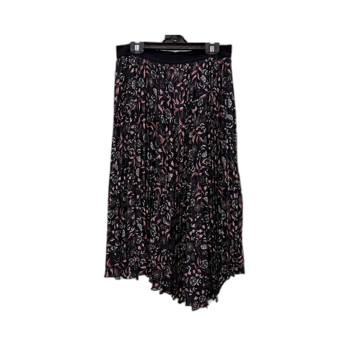 Portmans Womens Pleated Floral Midi Skirt in Multi Color & - Size 12