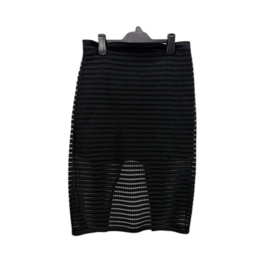 Bardot Womens Ribbed Mesh Pencil Skirt in Black, Size 14